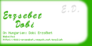 erzsebet dobi business card